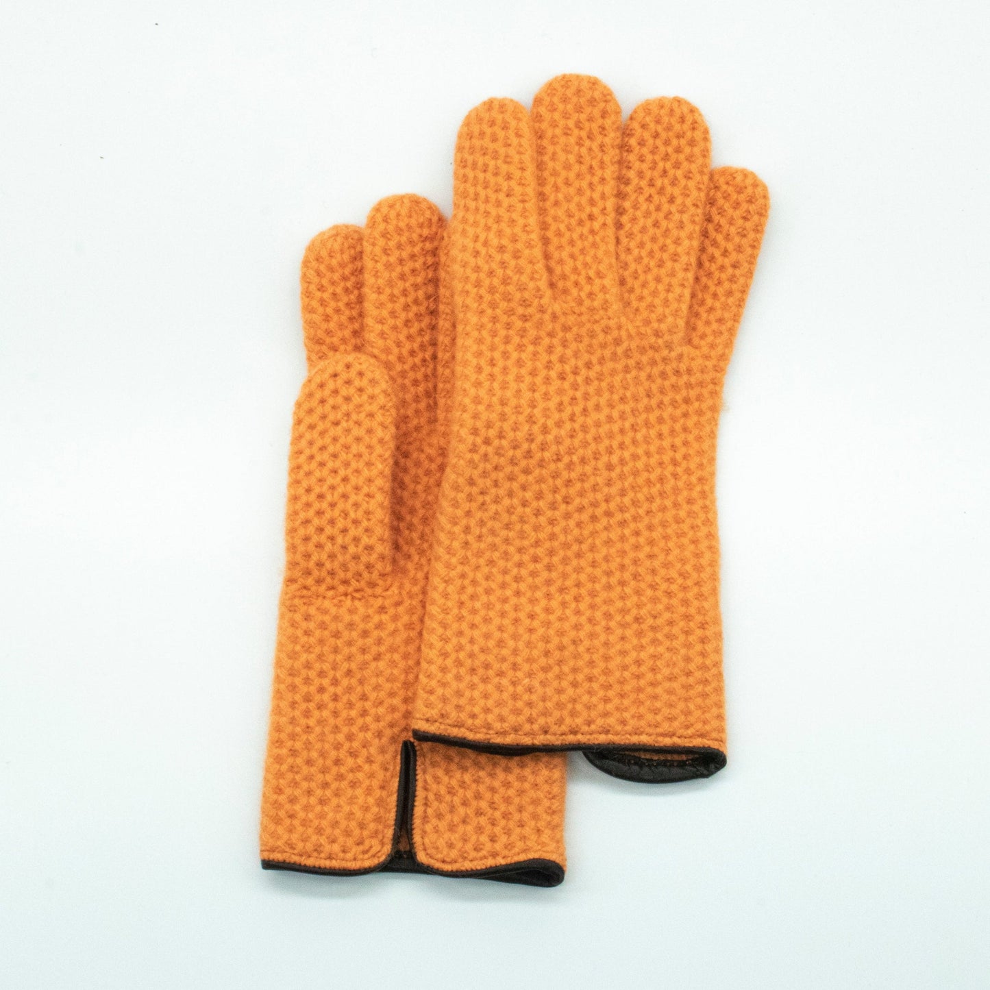 CASHMERE HONEYCOMB STITCH GLOVES-1