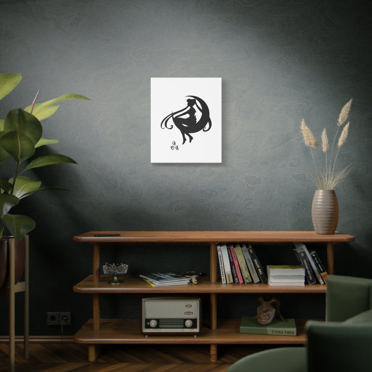 Moonlit Goddess Canvas Art, Modern Wall Decor, Fantasy Home Decor, Boho Aesthetic, Gift for Art Lovers