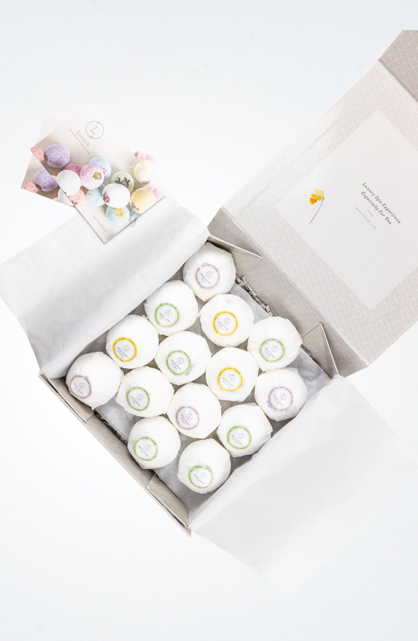 Bath Bombs Gift Box, Set of 14 Big 100% Natural Relaxing Bath Bombs-1
