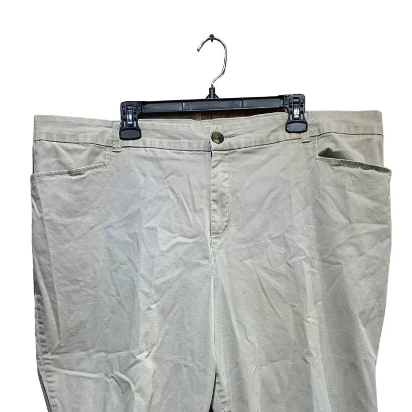 Croft & Barrow 22W Classic Fit Stretch Casual Khaki Capris Pants w Pockets