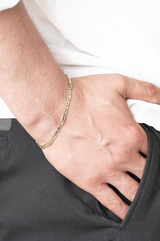 14ct Gold Valentino Chain Men'sBracelet-0