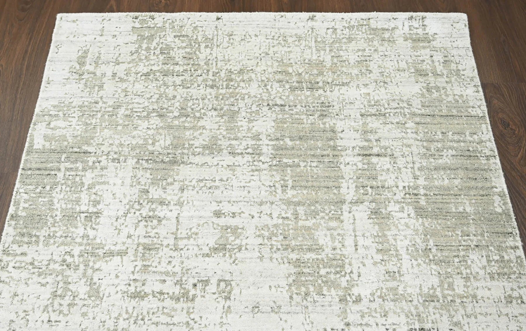 4x6 Beige, Gray Hand Knotted 100% Wool Modern & Contemporary Oriental Area Rug-4