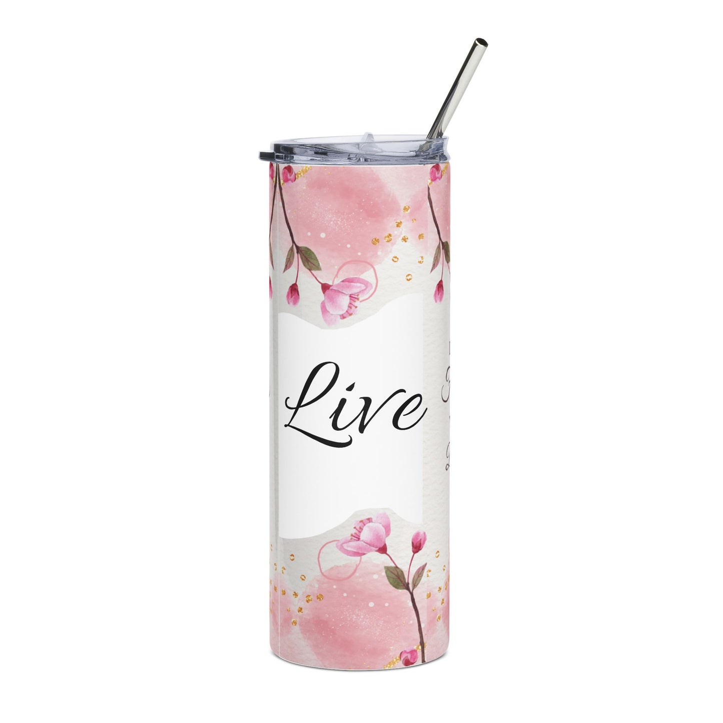 Don't Forget Your Dreams stainless steel tumbler | 20oz floral inspirational design