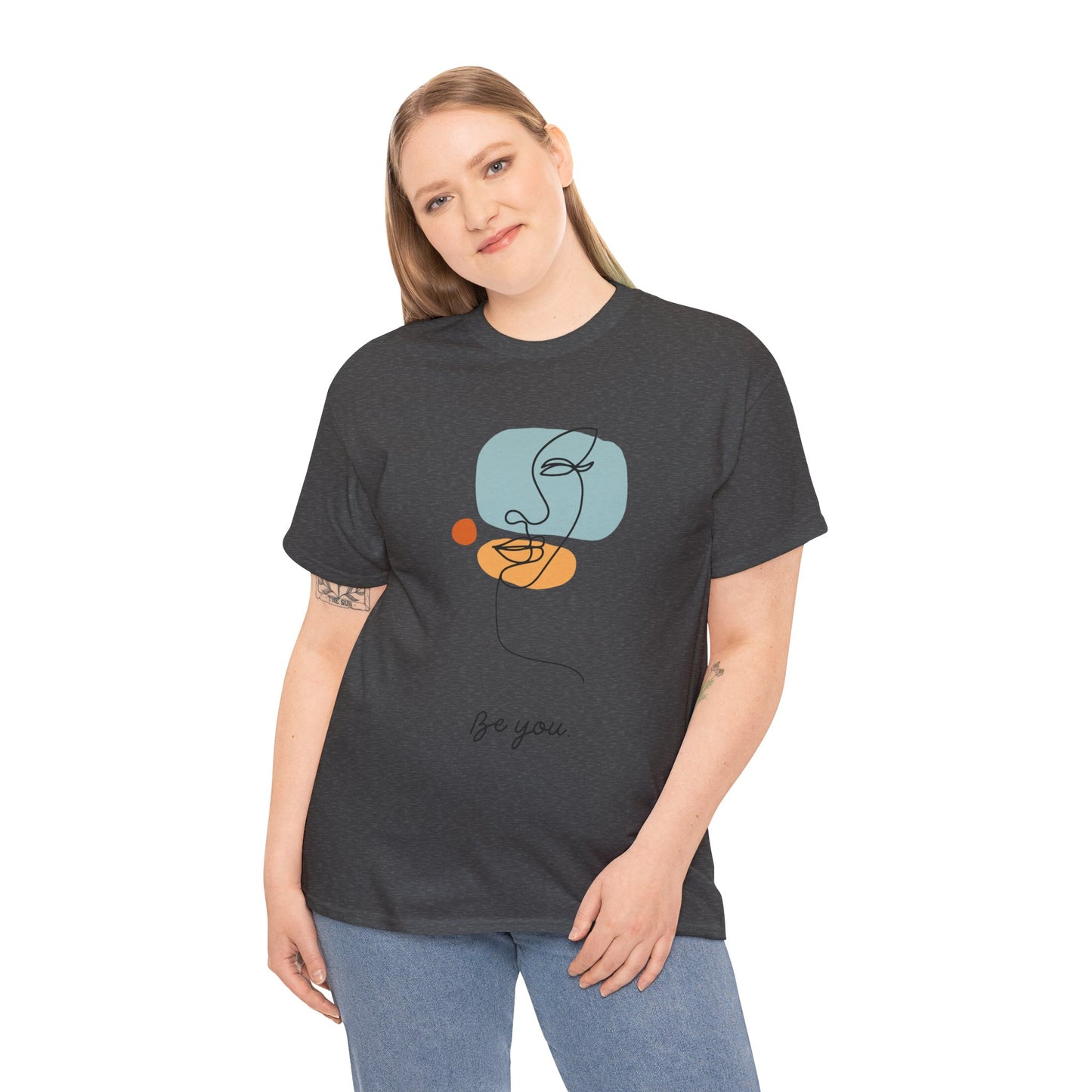 Minimalist Be You Tee, Unisex Cotton T-Shirt, Inspirational Graphic Tee, Gift for Friends, Casual Everyday Wear, Self-Love Apparel