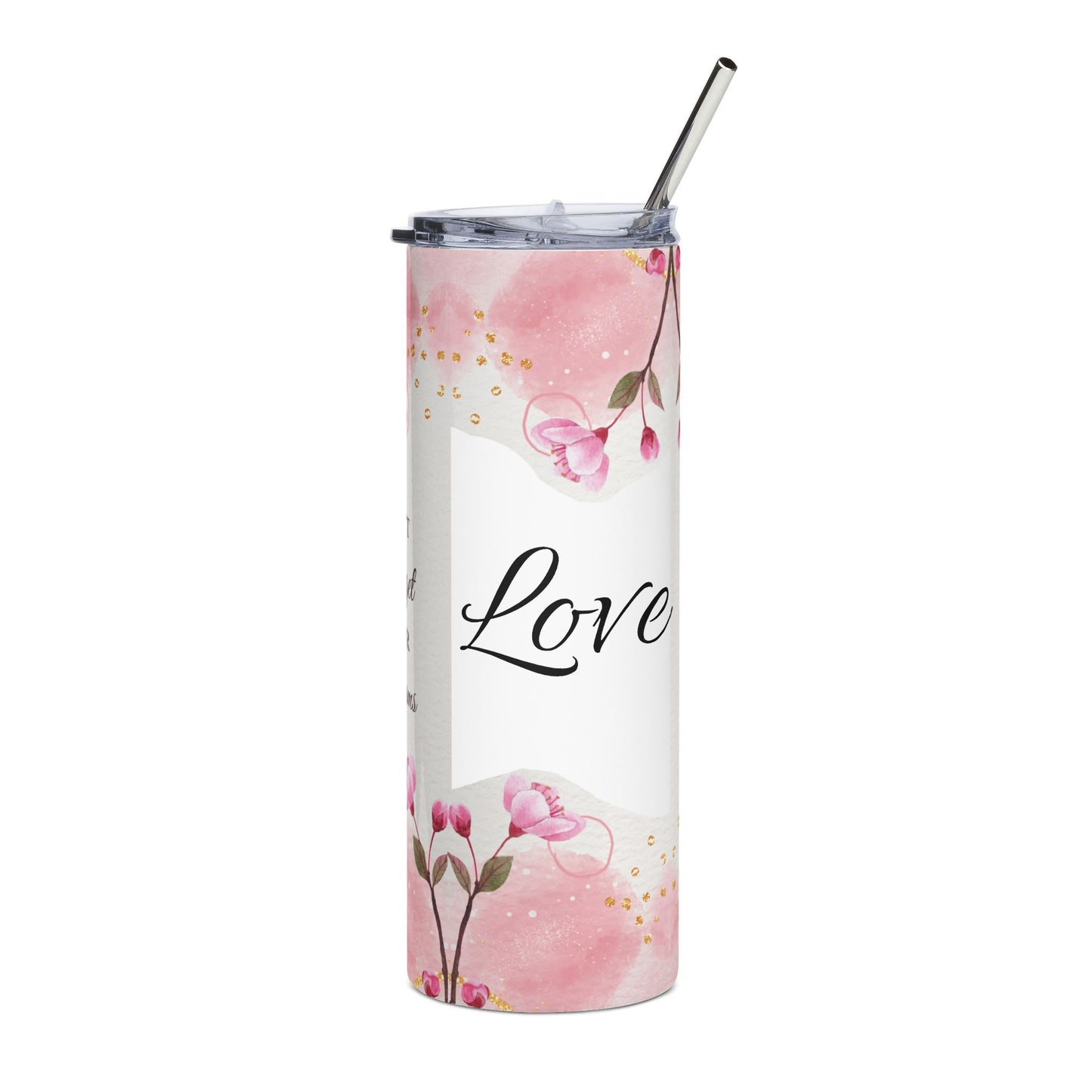 Don't Forget Your Dreams stainless steel tumbler | 20oz floral inspirational design