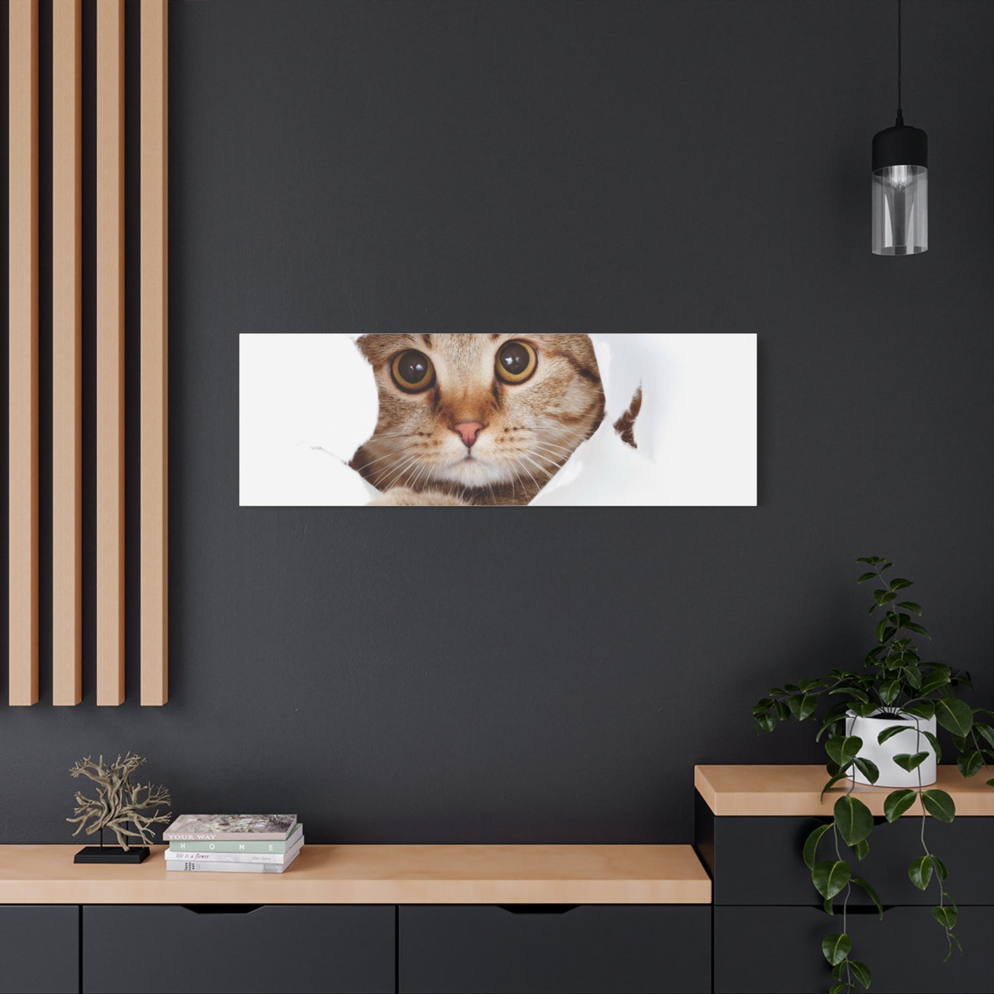 Whimsical Cat Canvas Art, Playful Decor for Cat Lovers, Home Wall Art, Pet-Themed Gift, Cute Cat Wall Art, Cat Lover's Decoration