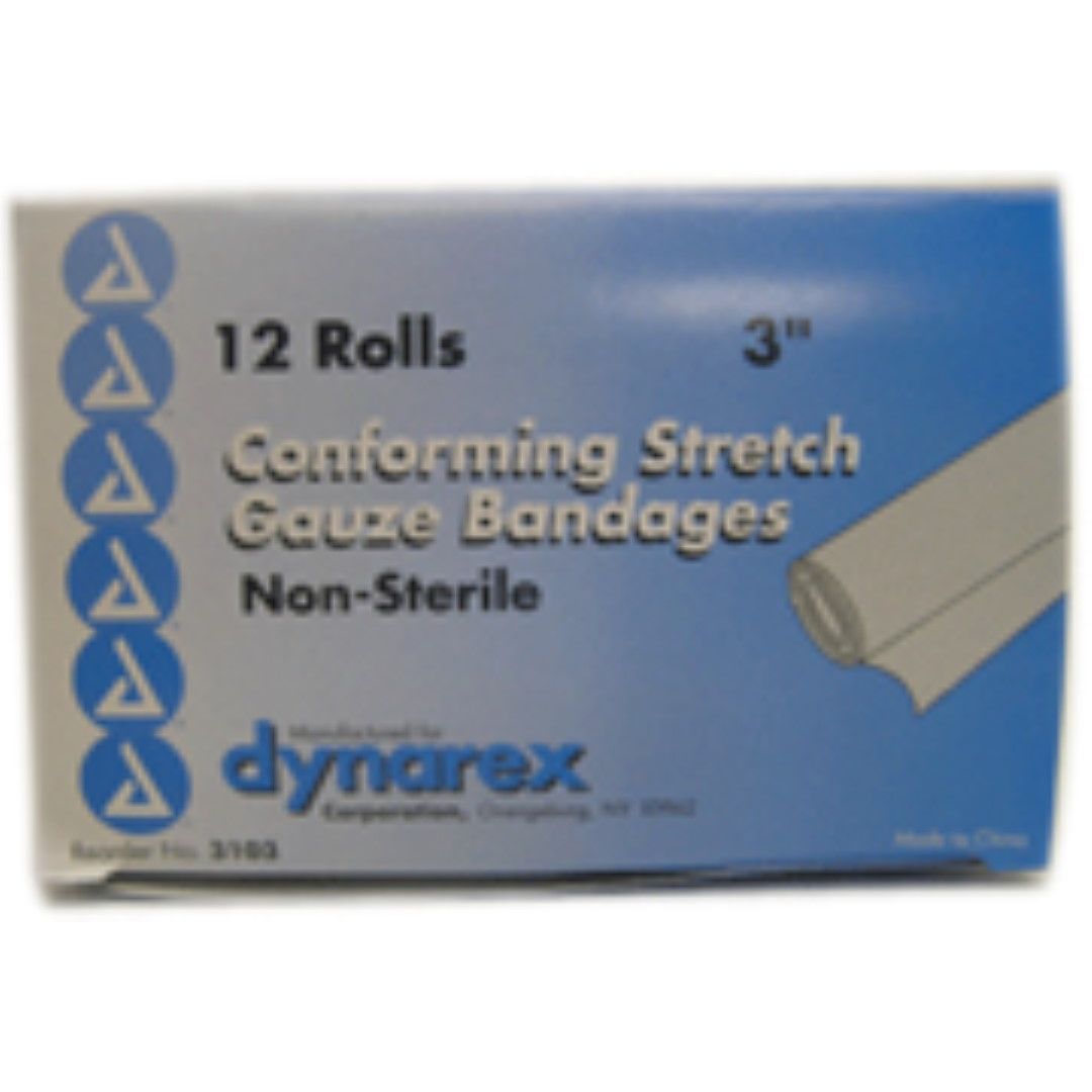 Dynarex Non-Sterile Conforming Stretch Gauze Bandages – Reliable Wound Care