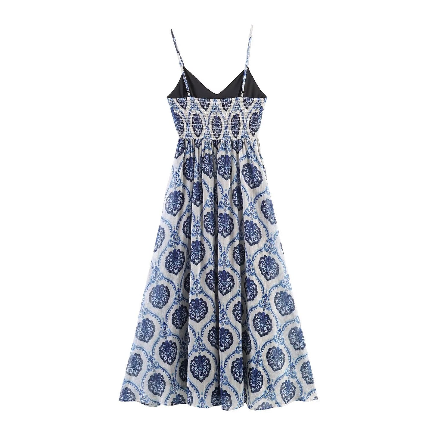 Women Clothing Summer French Vacation Loose Strap Dress