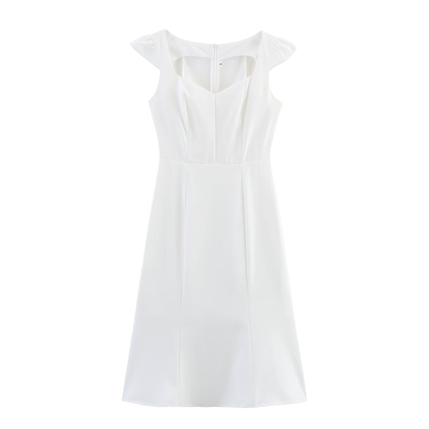 Women Clothing Western Classic Slim White Elegant Dress