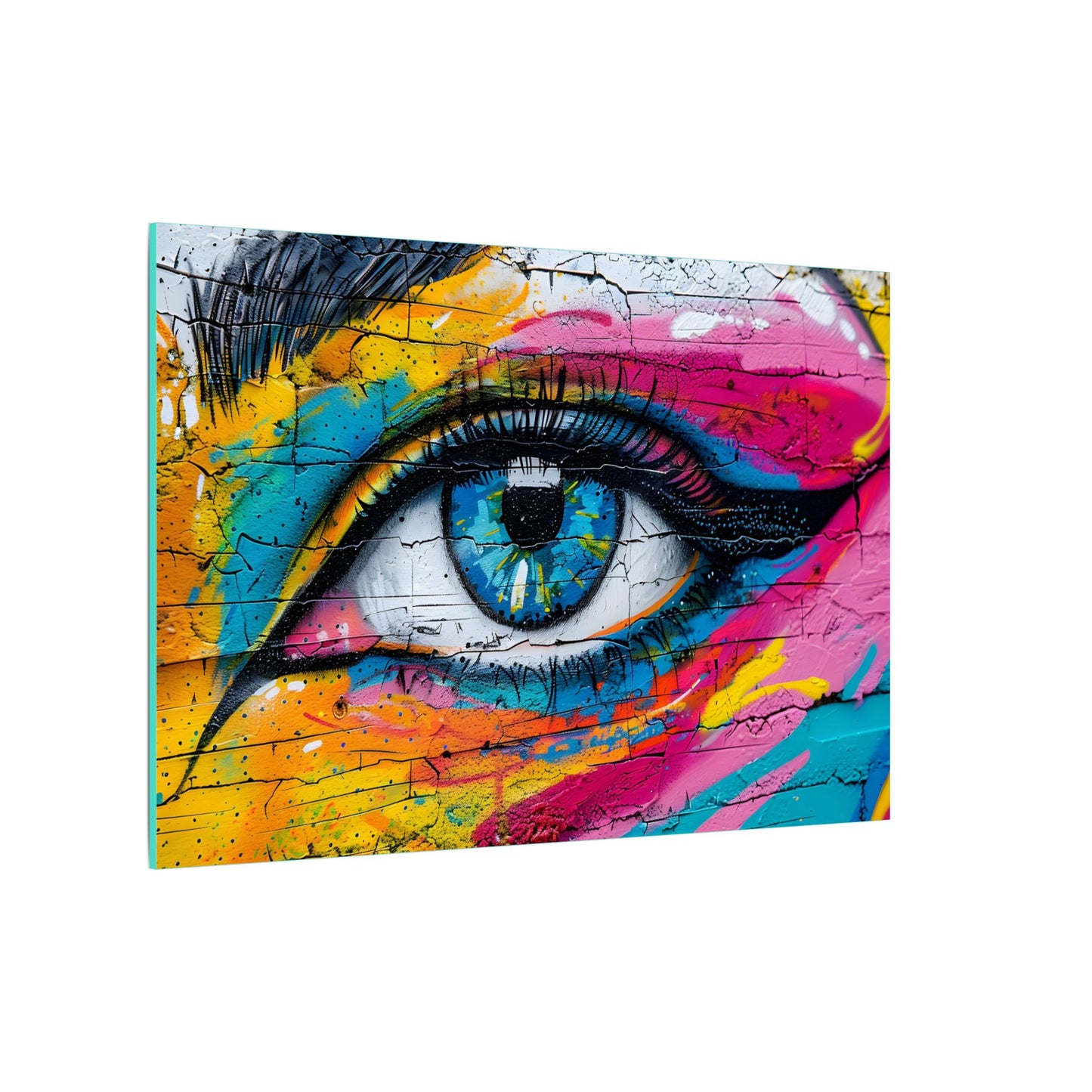Colorful Eye Street Art Matte Canvas Print