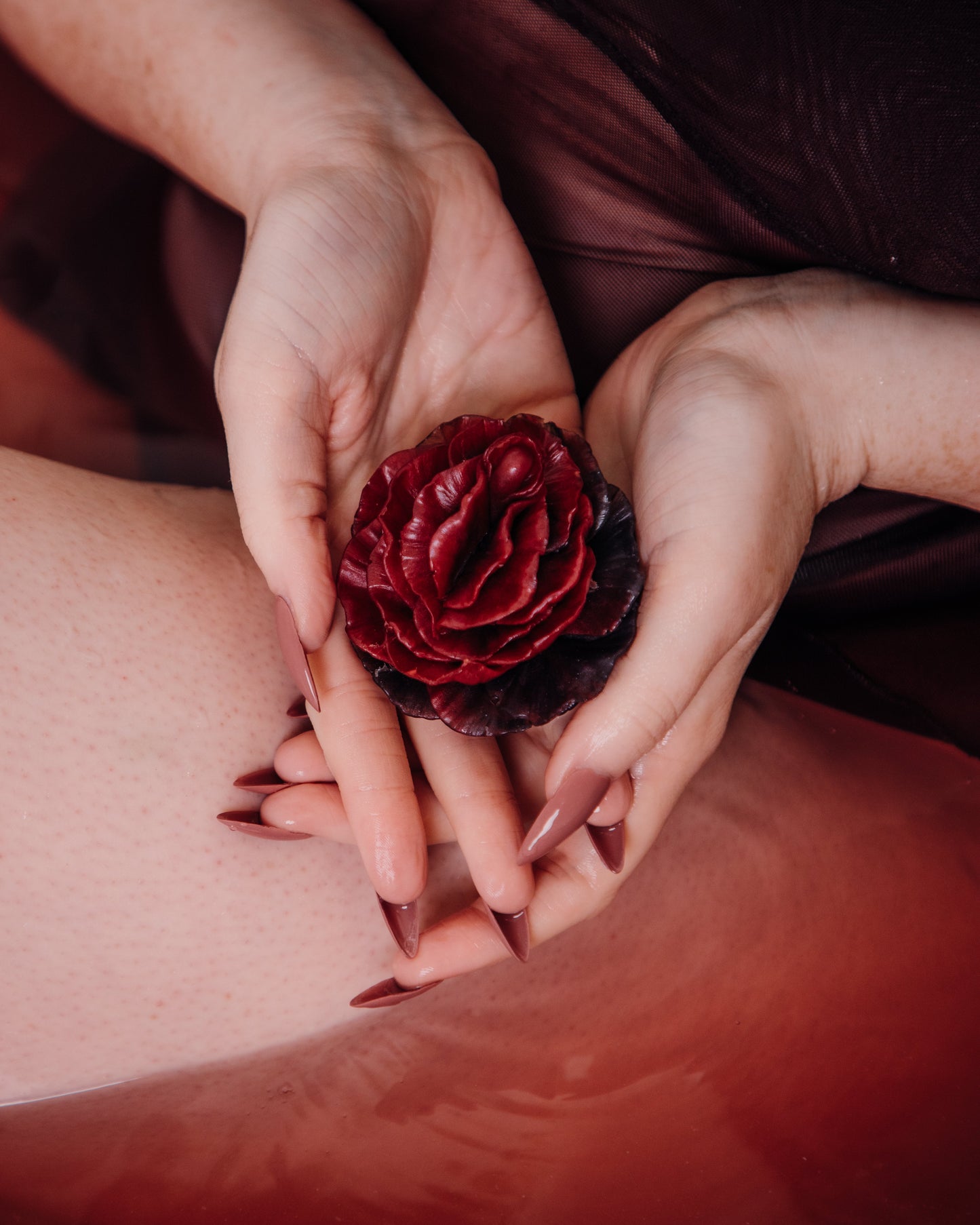Red Pussy Flower Soap