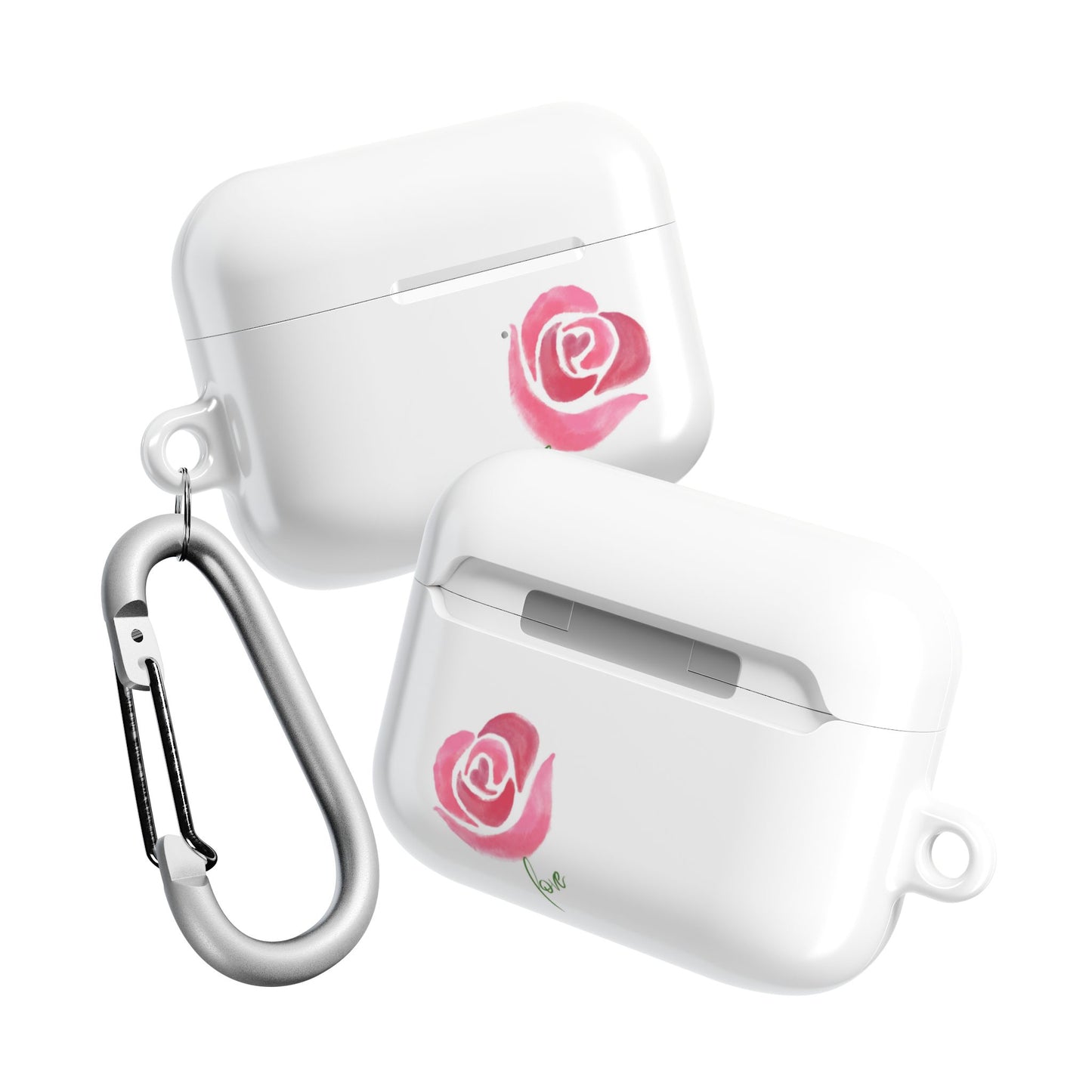Romantic Rose AirPod Case - Cute Floral Design, Gift for Her, Valentine's Day Present, Trendy Accessory, Love Theme