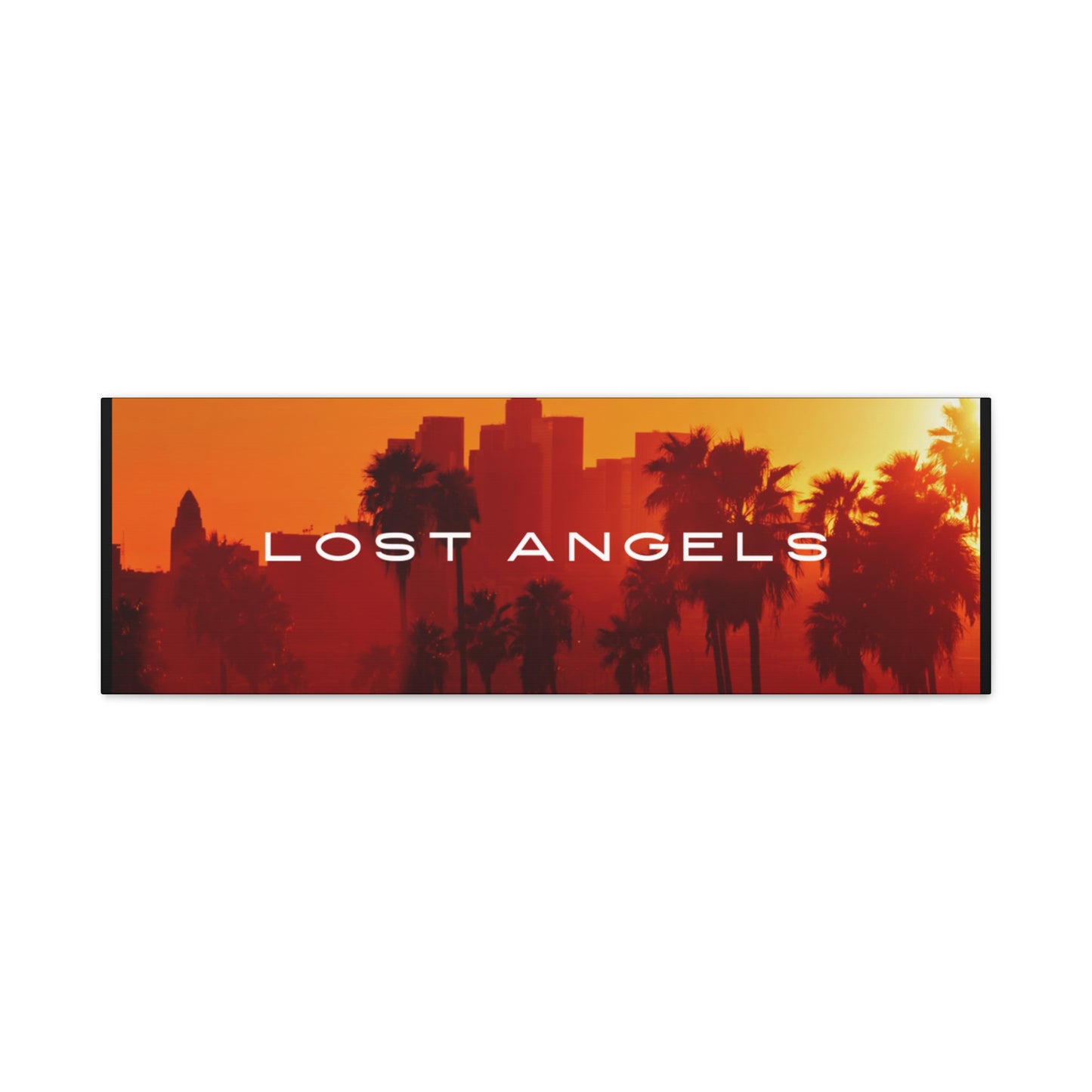 Lost Angels Wall Art Canvas | Sunset Cityscape Print, Home Decor, Gift for Art Lovers, Modern Living Room, California Vibe
