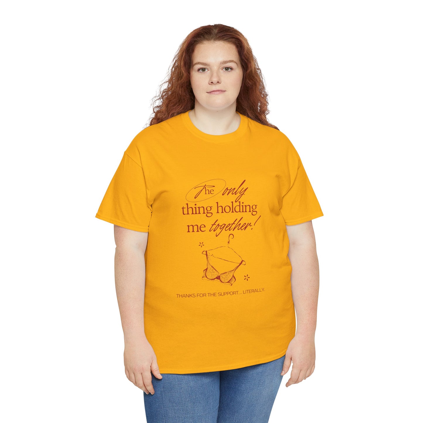 "Holding It Together" Unisex Heavy Cotton Tee: Funny Gift for Friends, Family, Self-Care, Casual Wear, Humor Shirts, Gift for Her