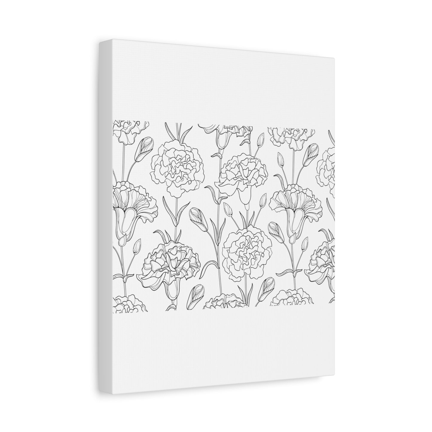 Floral Canvas Art, Stretched Wall Decor, Home Gift, Botanical Print, Modern Design, Matte Finish