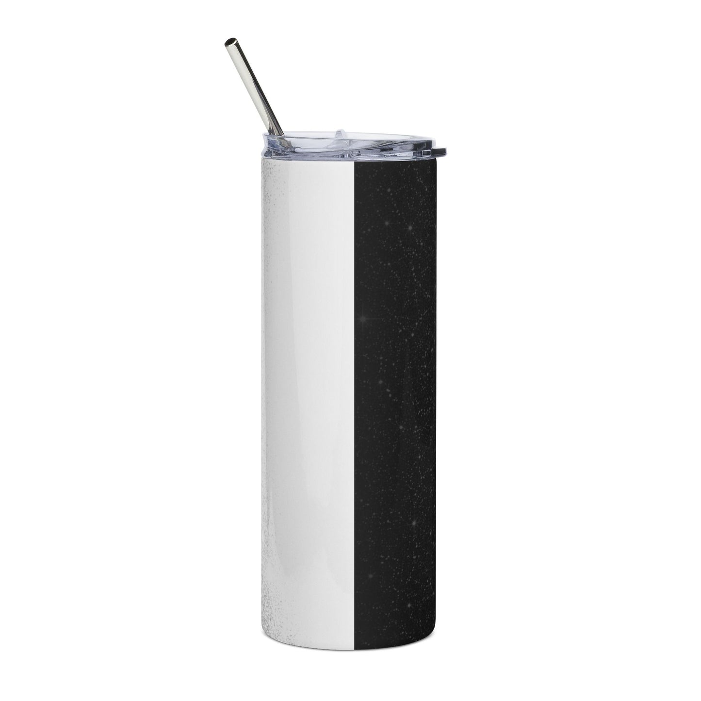 20oz Stainless Steel Tumbler — Black Glitter Sparkle Insulated Travel Cup