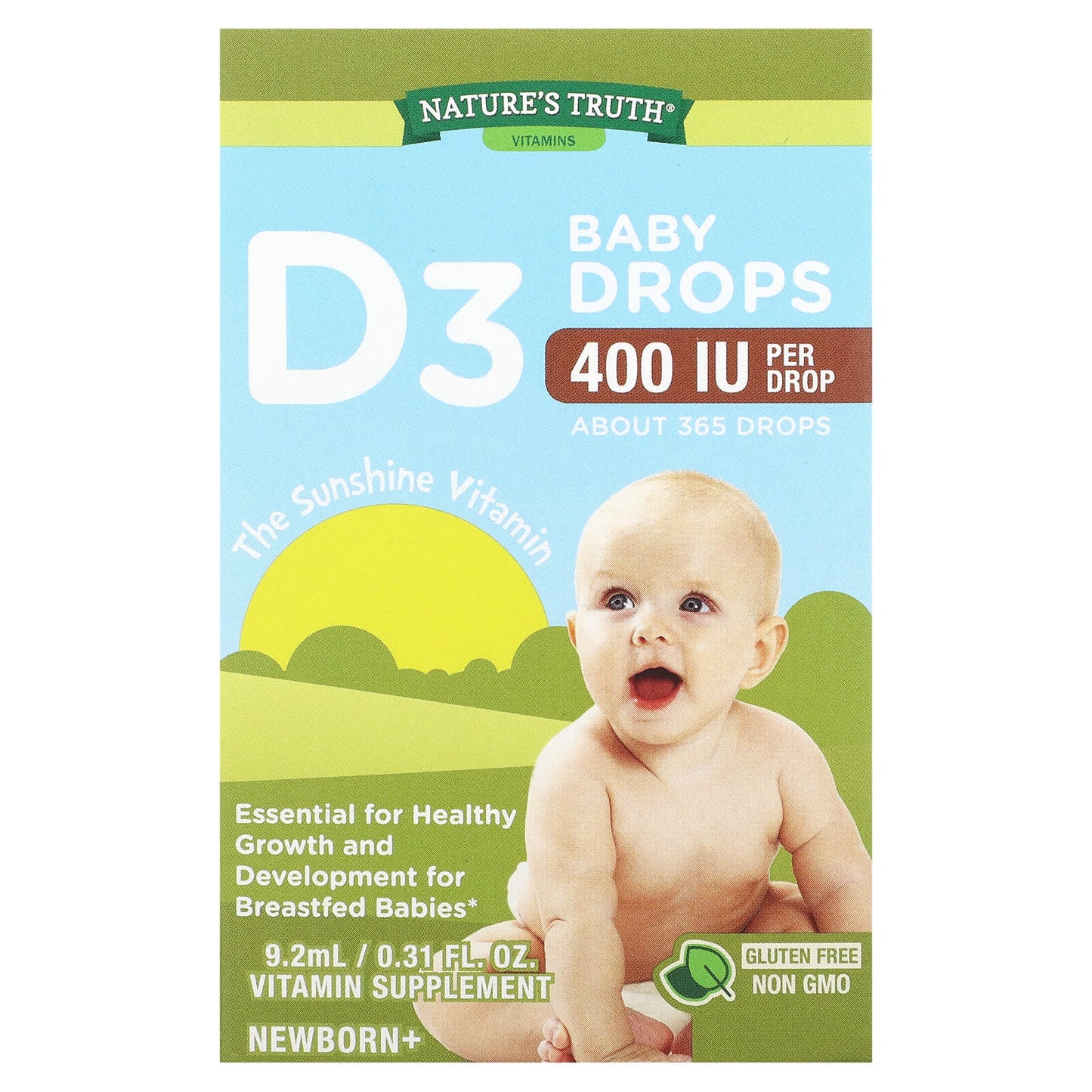 Nature's Truth Vitamin Baby Drops 400 Iu Vitamin D3  0.31 Fl Oz