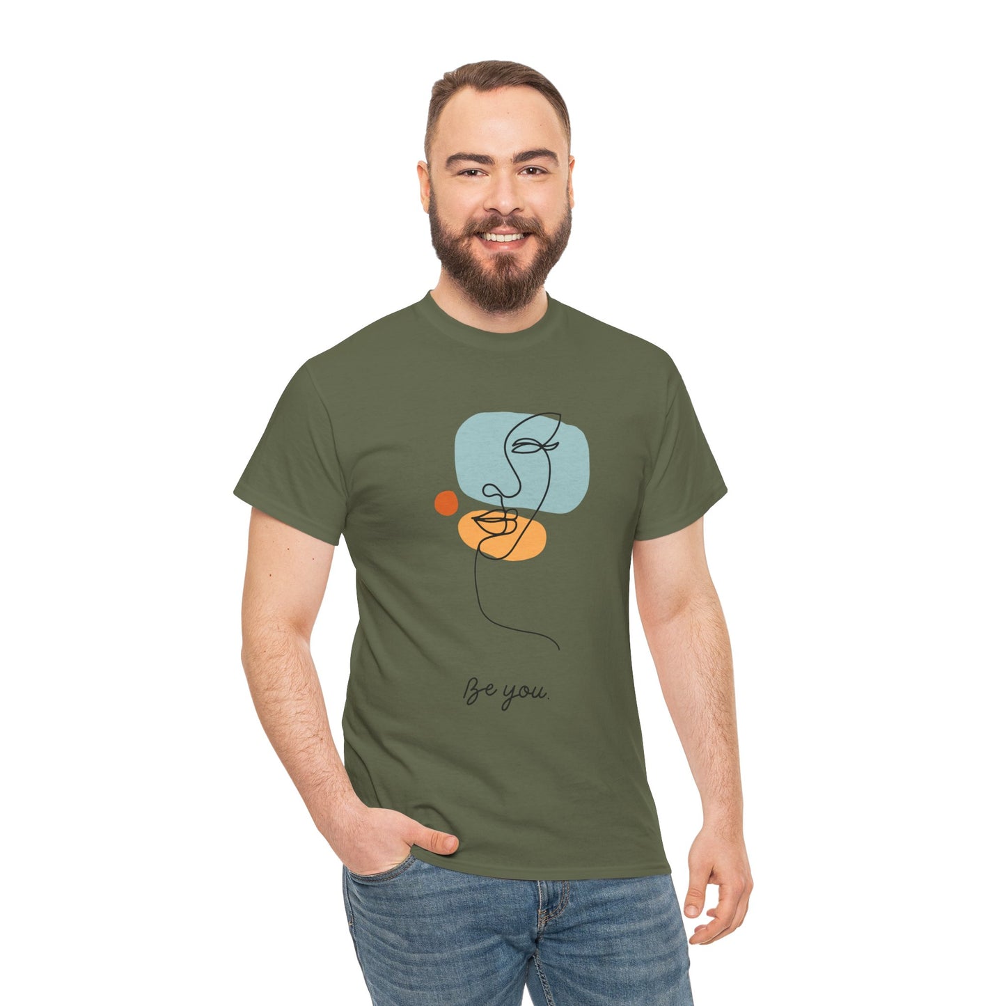 Minimalist Be You Tee, Unisex Cotton T-Shirt, Inspirational Graphic Tee, Gift for Friends, Casual Everyday Wear, Self-Love Apparel