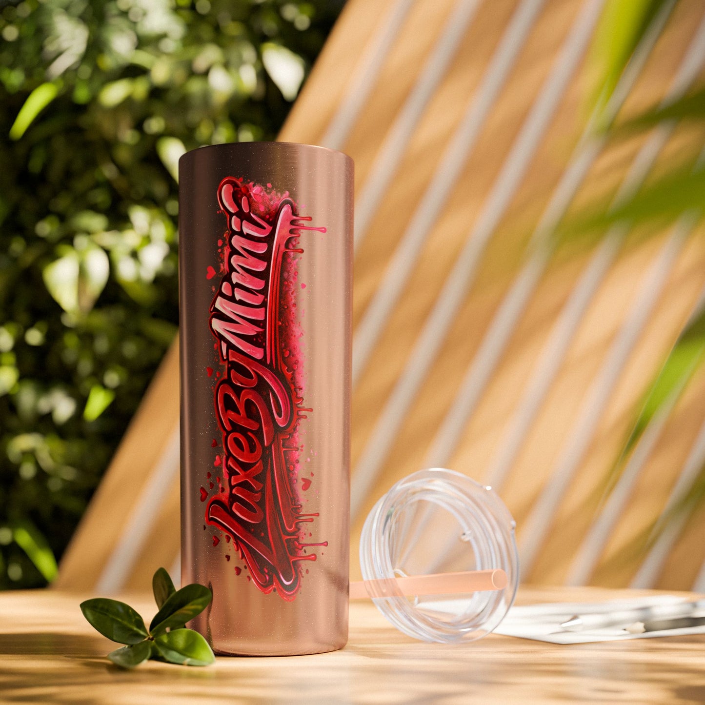 Skinny Tumbler – 'Lake & Lemons' Red Script 20oz Insulated Straw Tumbler