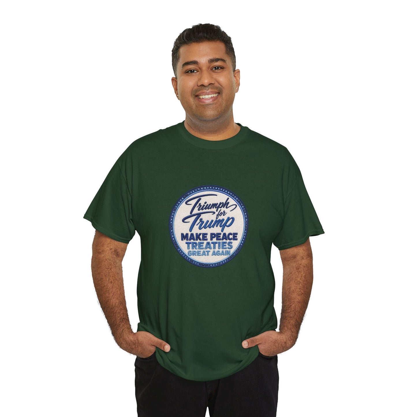 "Make Peace Treaties Great Again" Embroidery Badge Pattern T-Shirt - MADE TO ORDER ✨ CUSTOMIZABLE WITHIN REASON