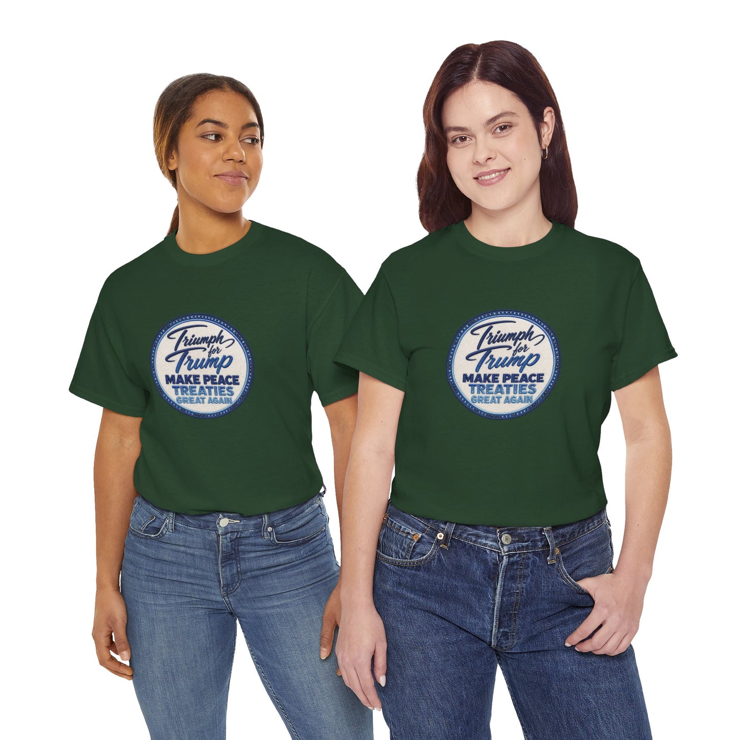 "Make Peace Treaties Great Again" Embroidery Badge Pattern T-Shirt - MADE TO ORDER ✨ CUSTOMIZABLE WITHIN REASON