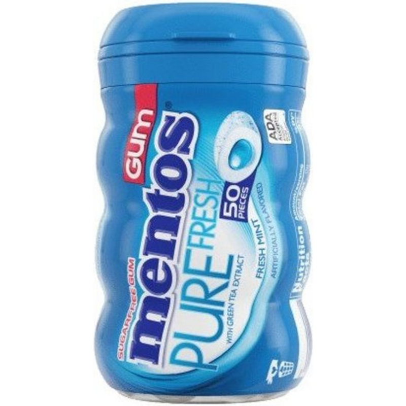 Mentos Pure Fresh Gum, Spearmint, With Green Tea Extract 10X15 ct