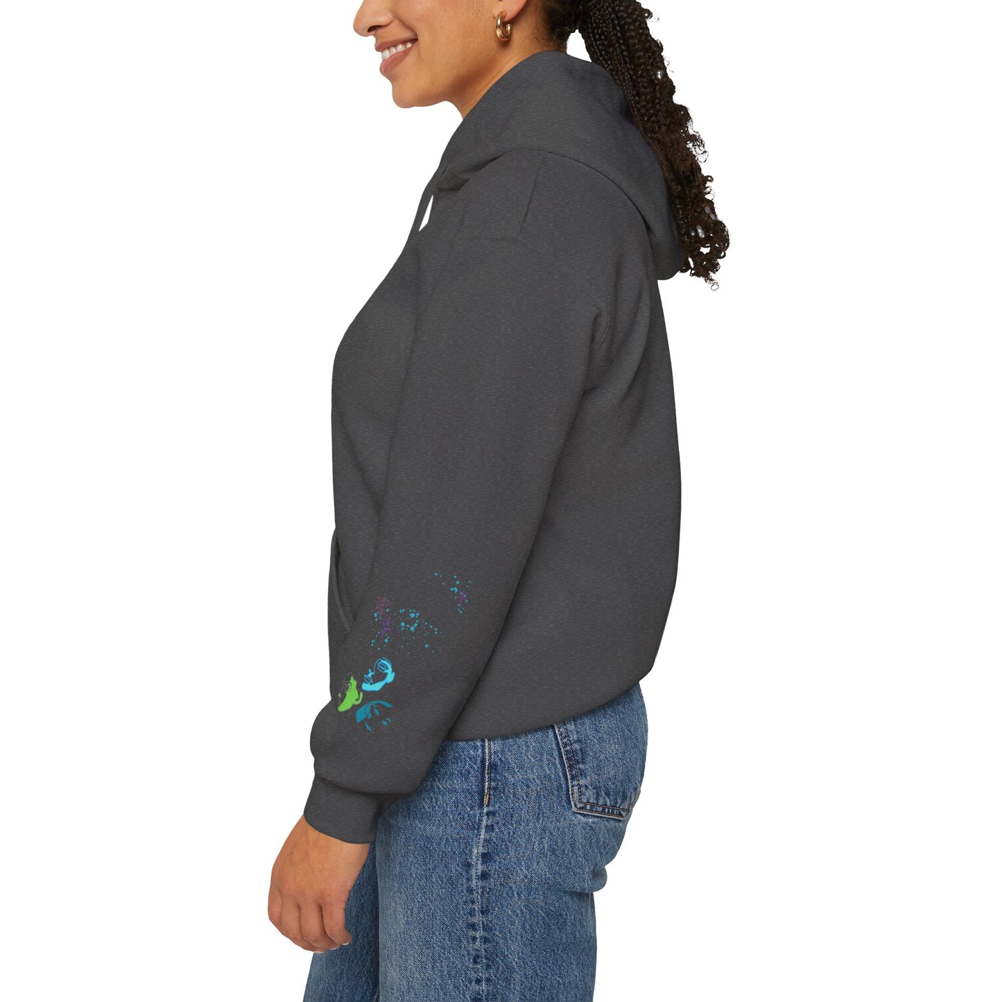 Colorful Dance Hoodie for Creative Spirits, Cozy Unisex Hooded Sweatshirt, Perfect for Parties, Dance Classes, Gifts