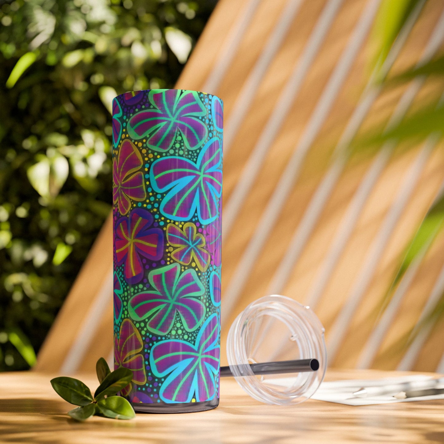 Pastel Butterfly Tumbler, 20oz Drinkware, Spring Decor, Cute Gift for Her, Eco-Friendly Cup, Floral Water Bottle