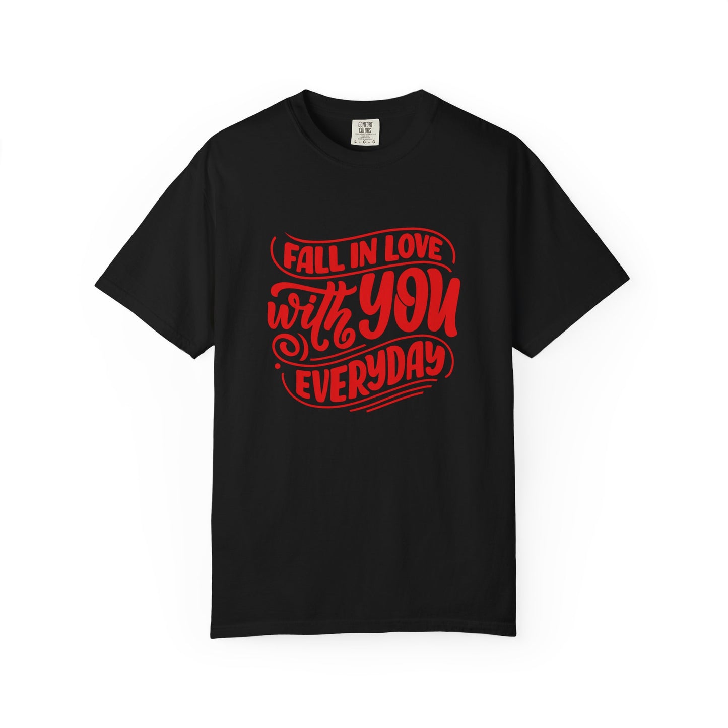 Fall in Love with YOU Quote T-shirt for Couples, Valentine's Day, Gifts for Him/Her, Casual Everyday Wear, Comfortable Unisex Tee