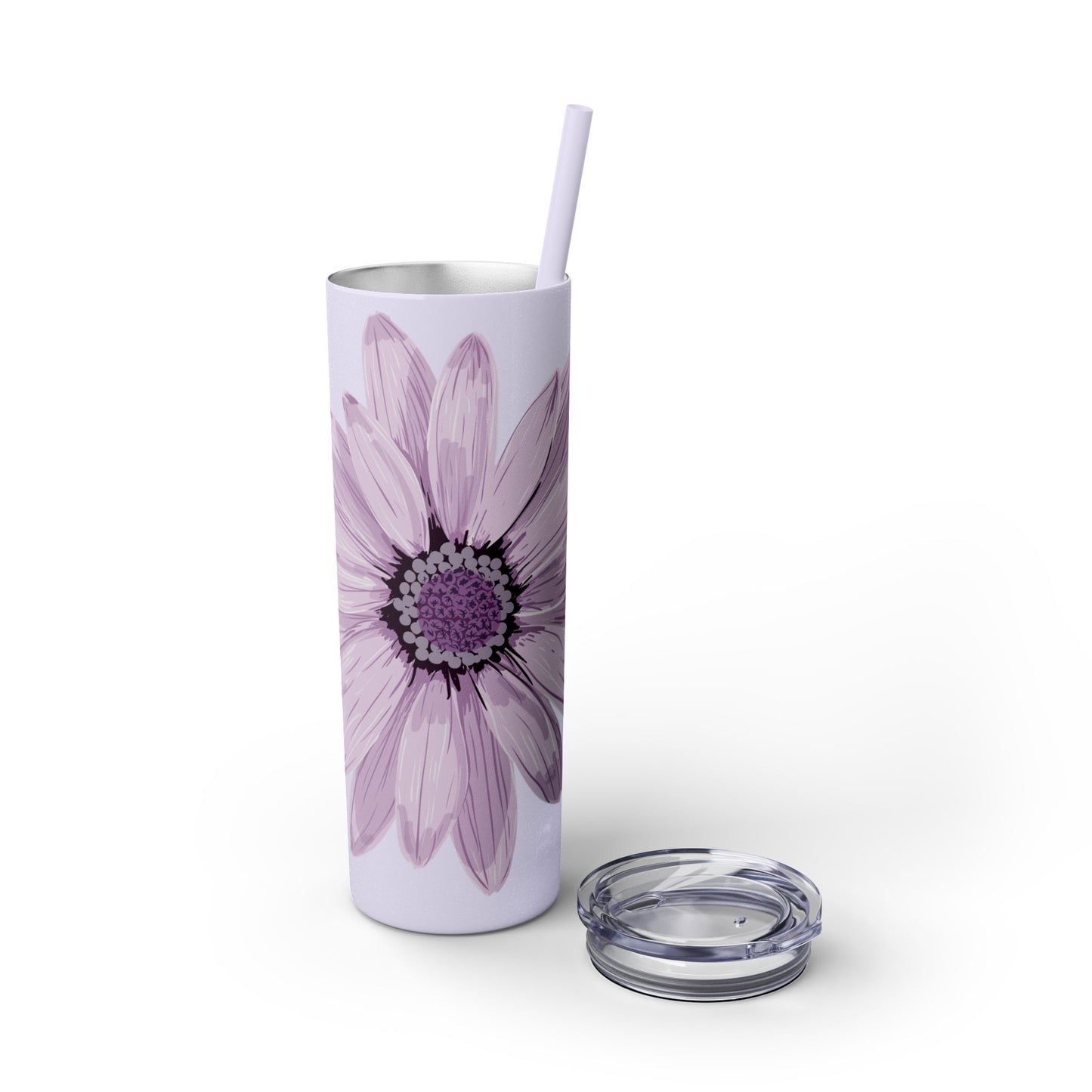 Floral Skinny Tumbler, 20oz - Stylish Drinkware for Home, Office, Gifts, Party Favors, Spring Decor