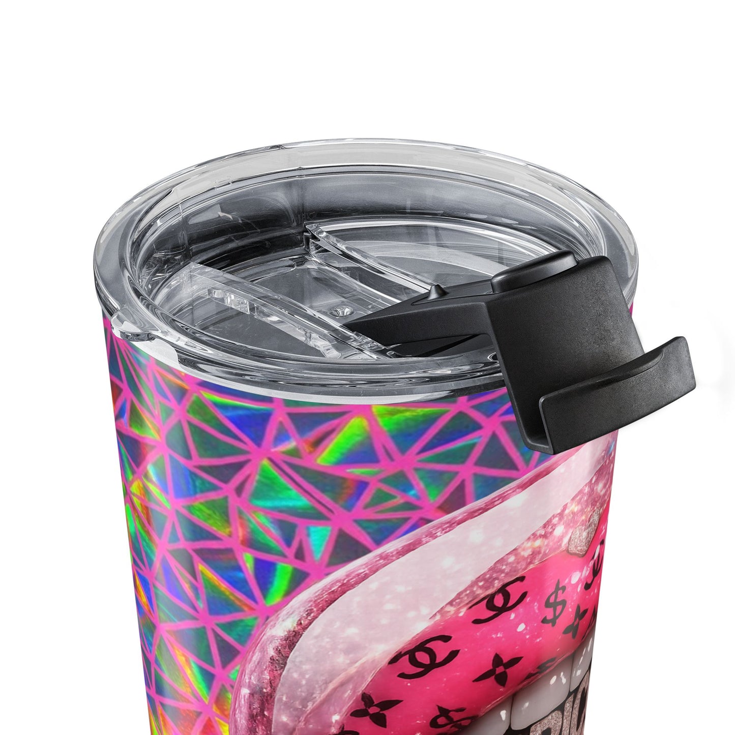 Capricorn Dripping Lip Art Tumbler 20oz Neon Geometric Zodiac