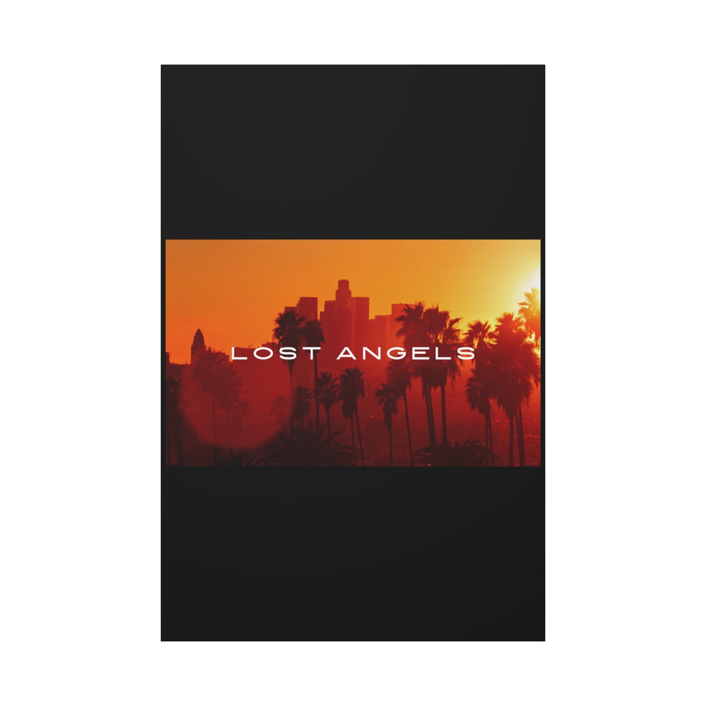 Lost Angels Wall Art Canvas | Sunset Cityscape Print, Home Decor, Gift for Art Lovers, Modern Living Room, California Vibe