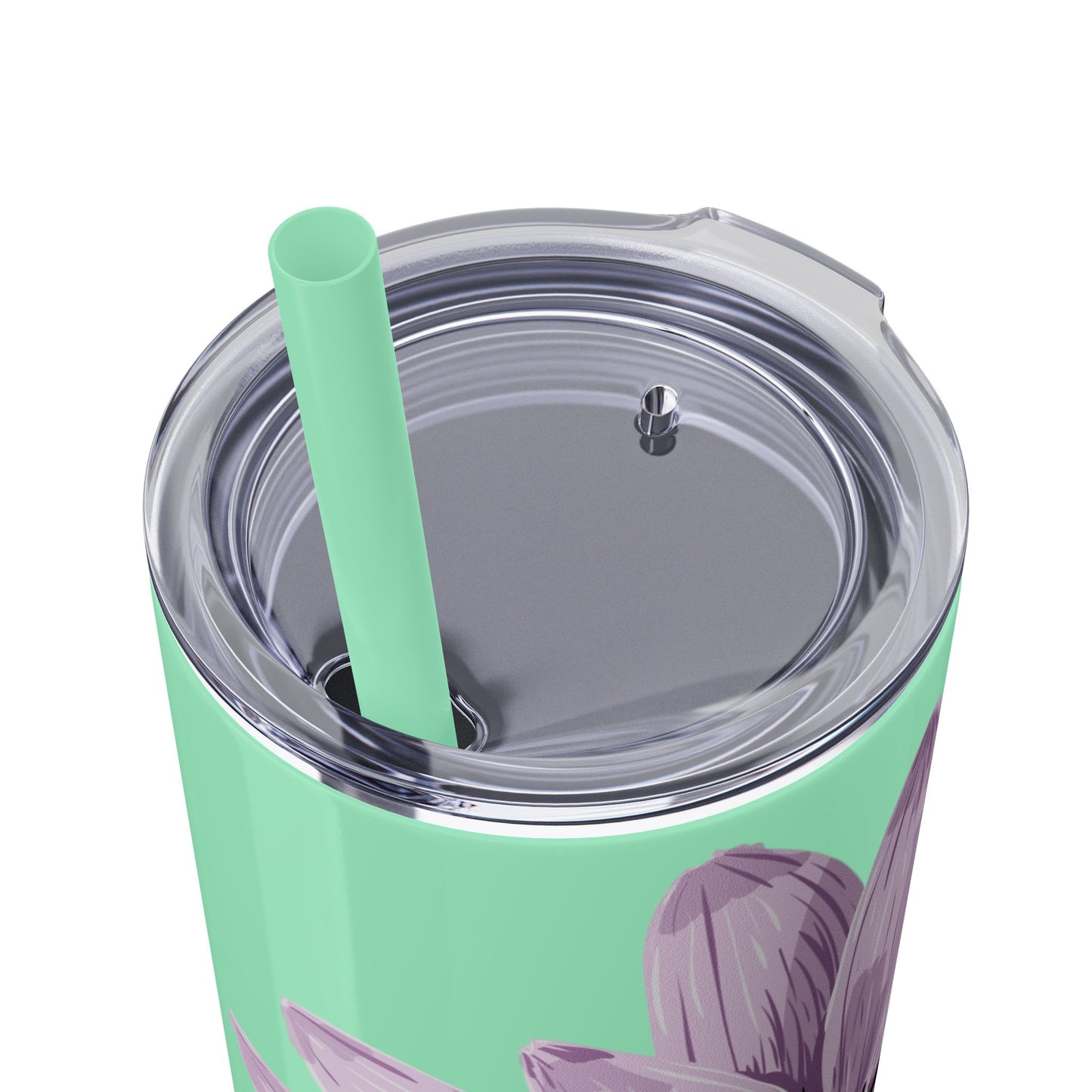 Floral Skinny Tumbler, 20oz - Stylish Drinkware for Home, Office, Gifts, Party Favors, Spring Decor
