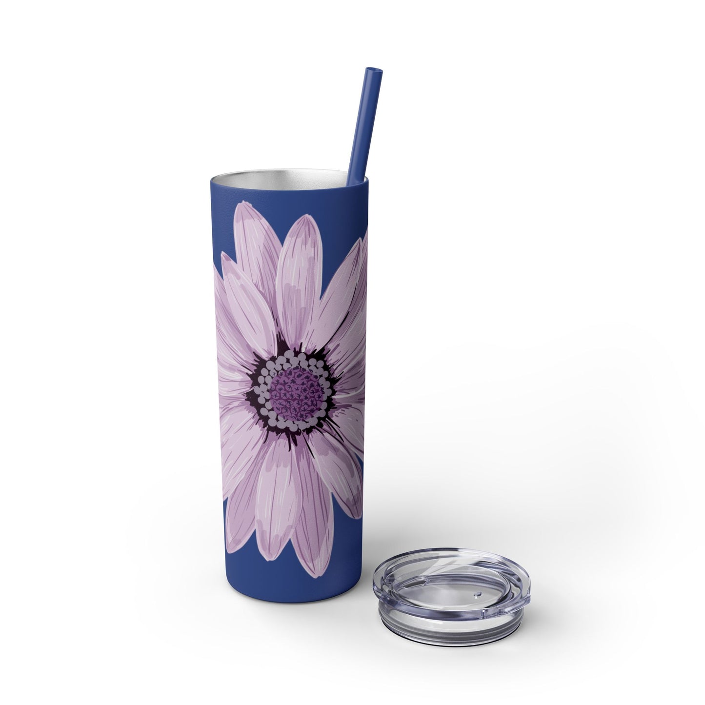 Floral Skinny Tumbler, 20oz - Stylish Drinkware for Home, Office, Gifts, Party Favors, Spring Decor