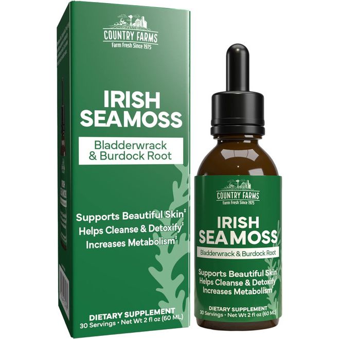 Country Farms® Irish Sea Moss with Bladderwrack & Burdock Root – 2 oz Liquid Drops