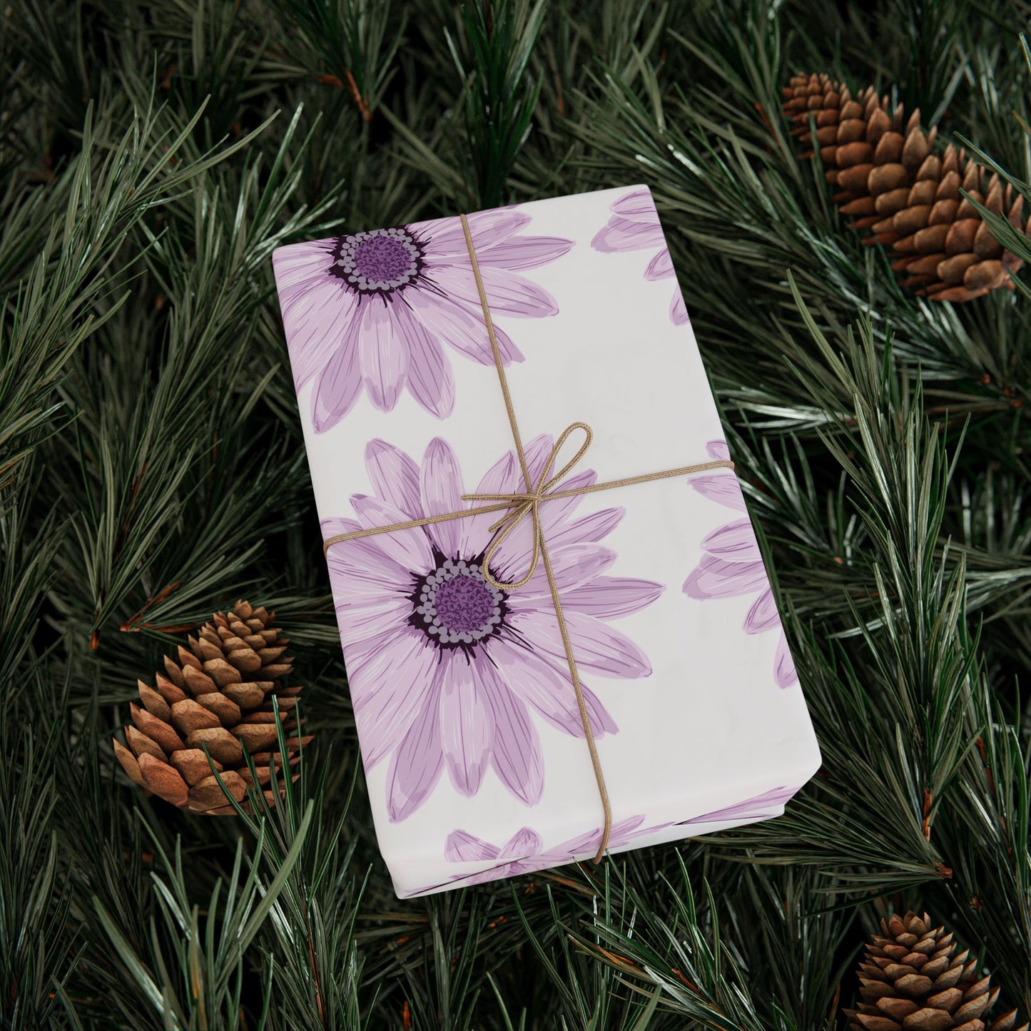 Elegant Floral Wrapping Paper for Gifts, Birthday, Holiday, Weddings, Special Occasions, Eco-Friendly Gift Wrap