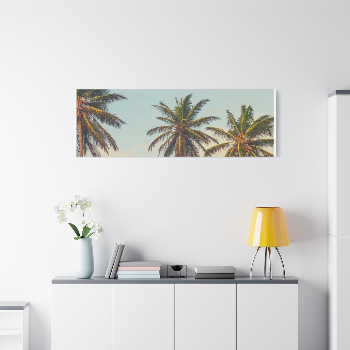 Tropical Palm Tree Canvas Print, City of Angeles Tropical Wall Art, Los Angeles Beach Decor, California Nature Photography, Home Decoration, Gift for Beach Lovers