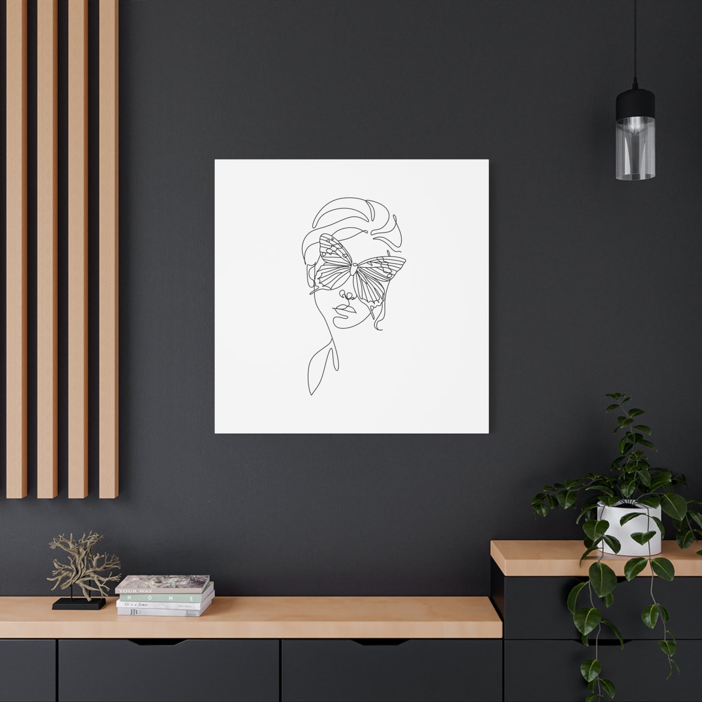Minimalist Butterfly Canvas Art, Modern Home Decor, Gift for Nature Lovers, Wall Art for Women, Inspirational Wall Art