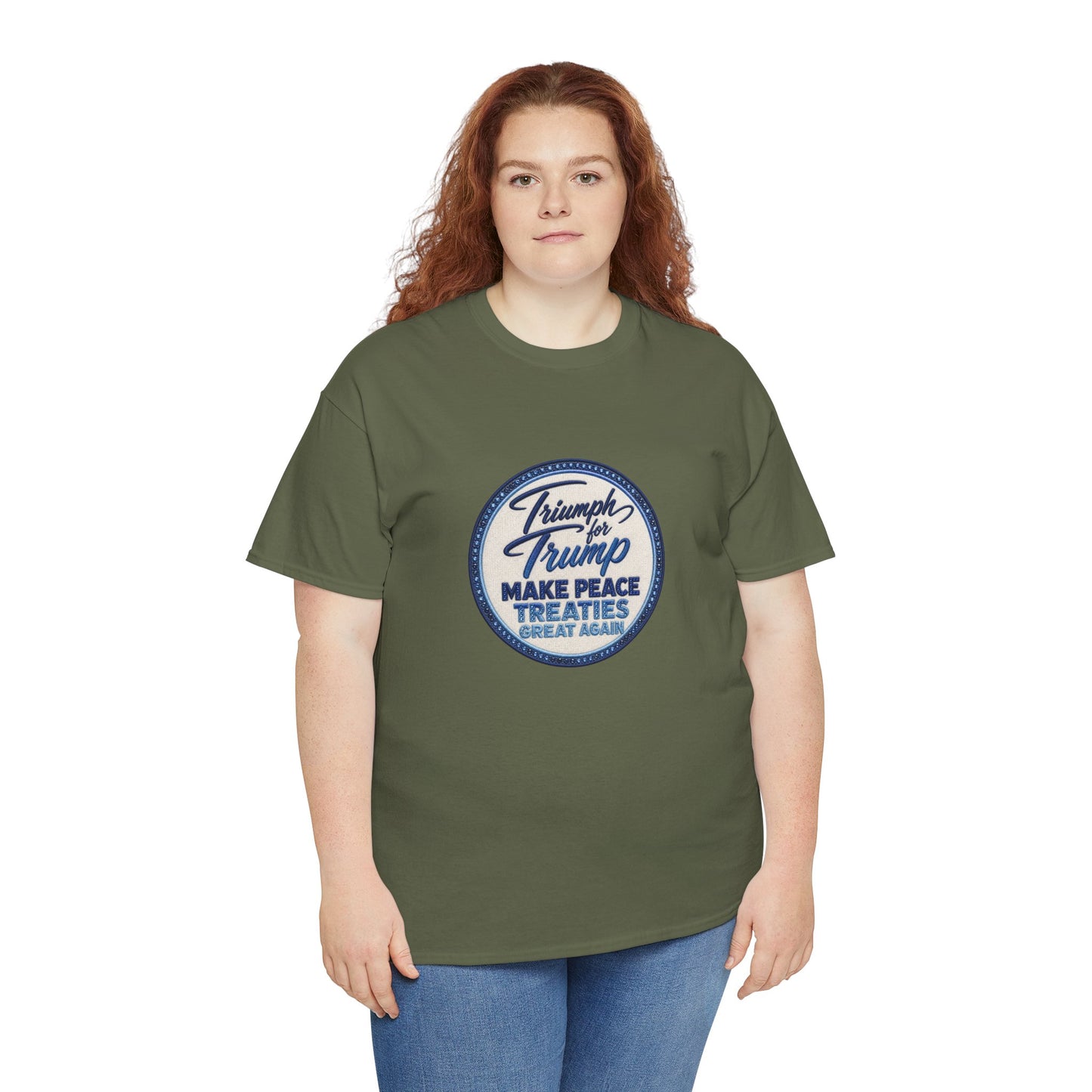 "Make Peace Treaties Great Again" Embroidery Badge Pattern T-Shirt - MADE TO ORDER ✨ CUSTOMIZABLE WITHIN REASON