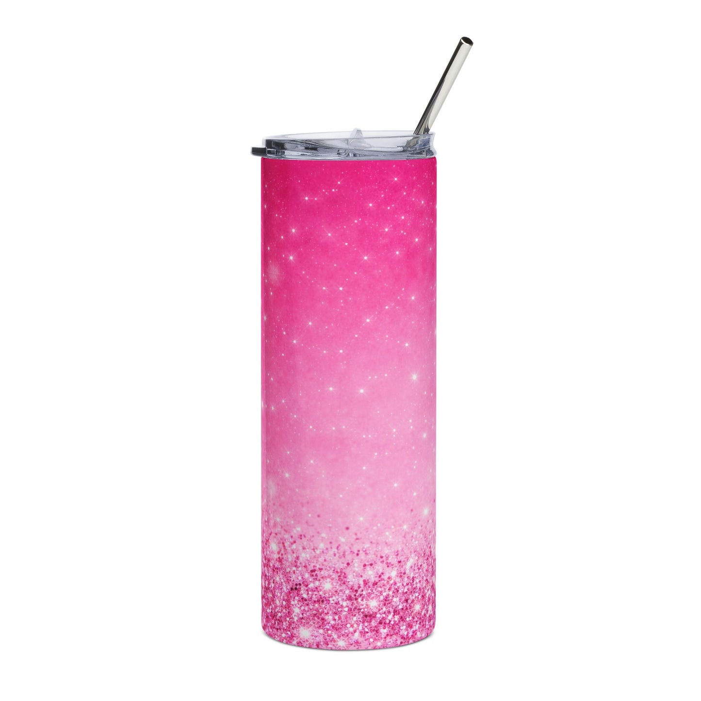 Pink Glitter Ombre 20oz Stainless Steel Tumbler — Sparkle Travel Cup