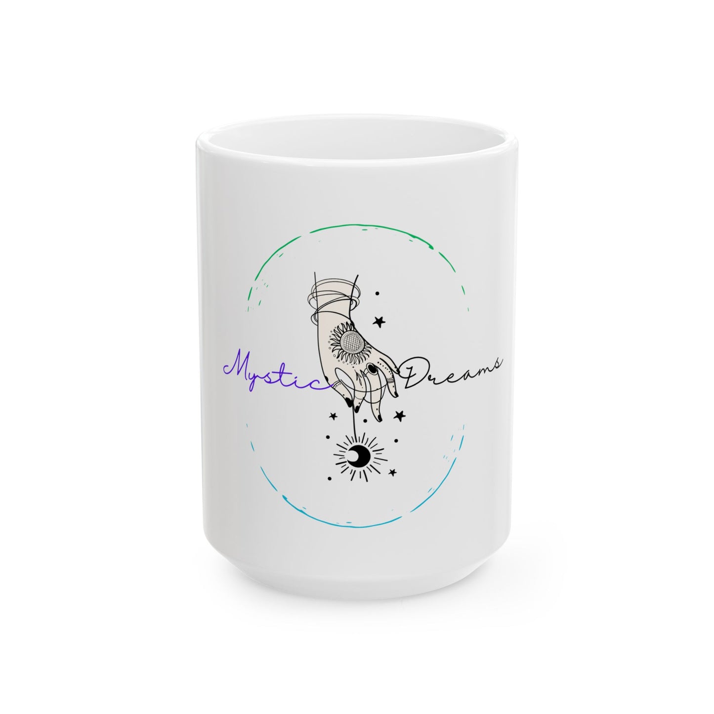 Mystic Dreams Ceramic Mug - Enchanting 11oz/15oz Coffee Cup, Spiritual Gift, Home Decor, Unique Birthday Present, Astrology Lover's Mug