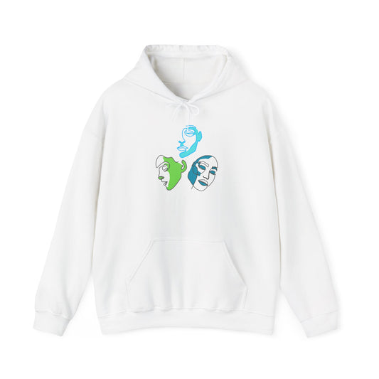 Whimsical Character Hoodie, Cozy Unisex Sweatshirt, Fun Gift for Friends, Casual Wear, Unique Art Design