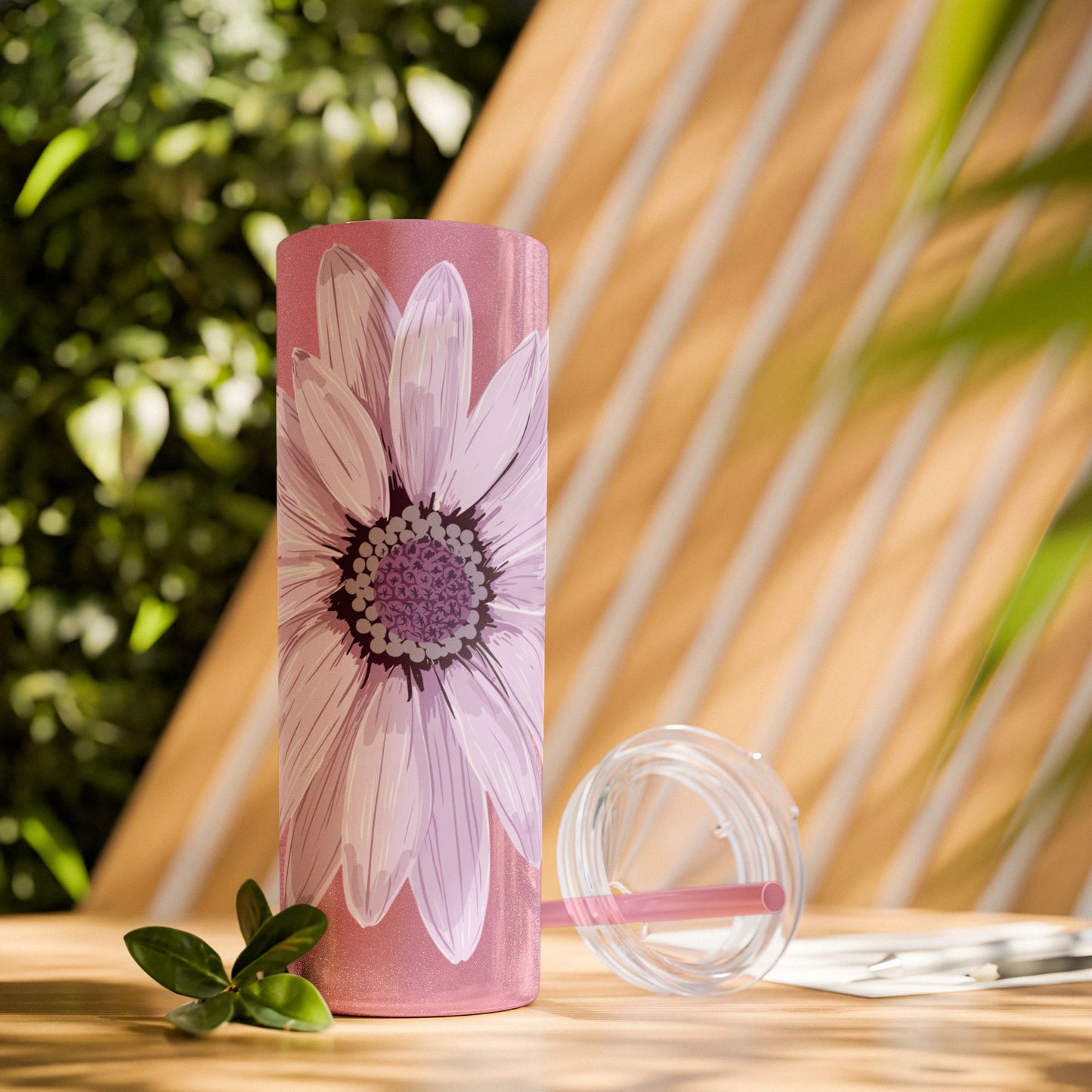 Floral Skinny Tumbler, 20oz - Stylish Drinkware for Home, Office, Gifts, Party Favors, Spring Decor