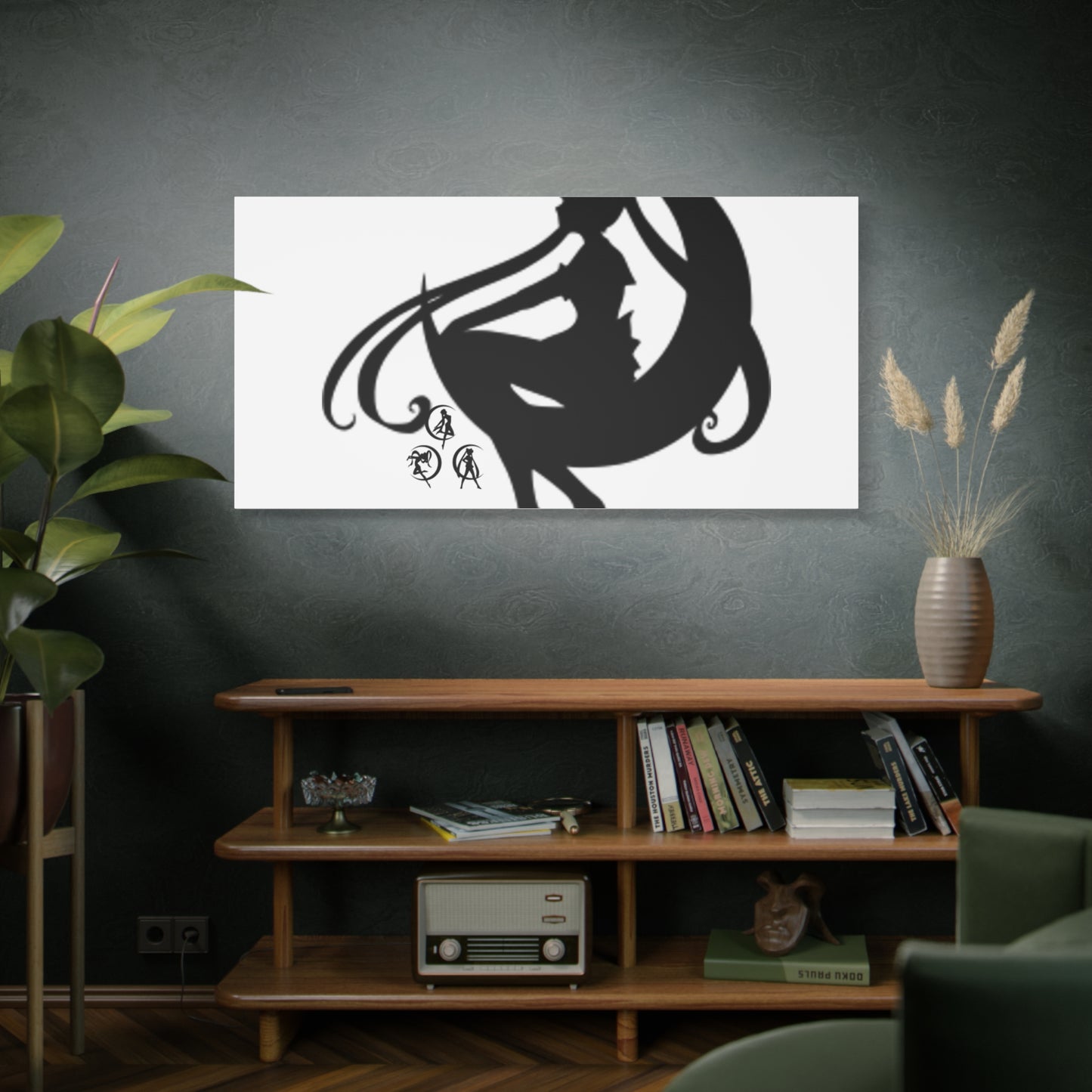 Moonlit Goddess Canvas Art, Modern Wall Decor, Fantasy Home Decor, Boho Aesthetic, Gift for Art Lovers