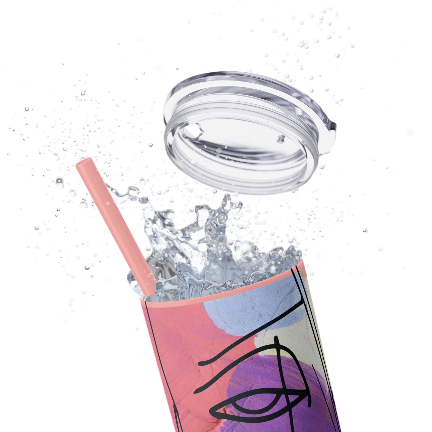Artistic Skinny Tumbler with Straw, 20oz | Inspirational Drinkware, Colorful Water Bottle, Unique Gift Idea, Motivational Mug, [...]