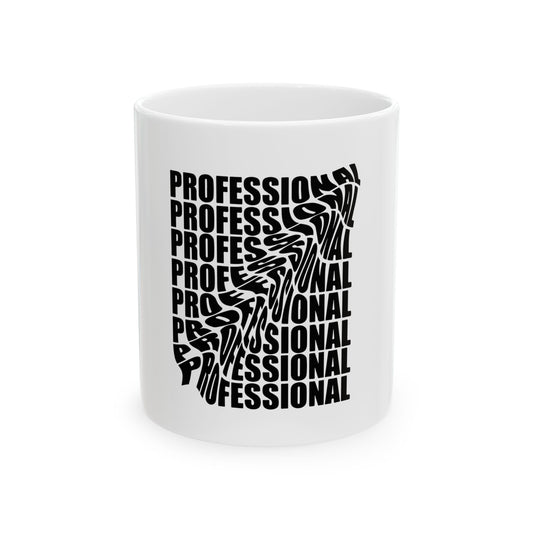 Professional Word Cloud Ceramic Mug - Perfect Gift for Professionals, Office Decor, Coffee Lovers, Inspirational Mug, Unique Gift Idea