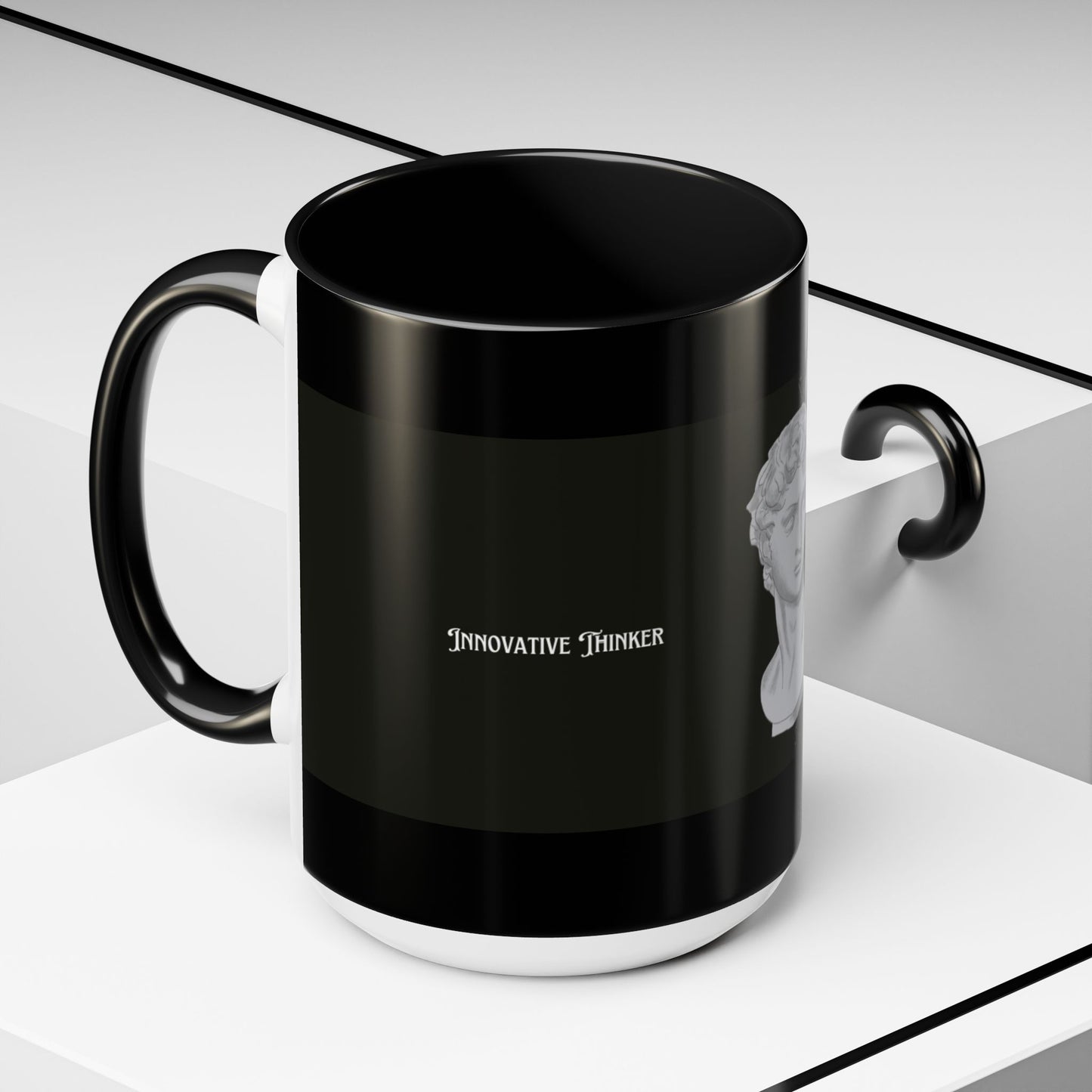 Innovative Thinker Artistic Accent Coffee Mug with Classic Sculpture Design, Unique Gift for Artists, Home Decor, Office Desk Mug, Charismatic Drinkware, [...]