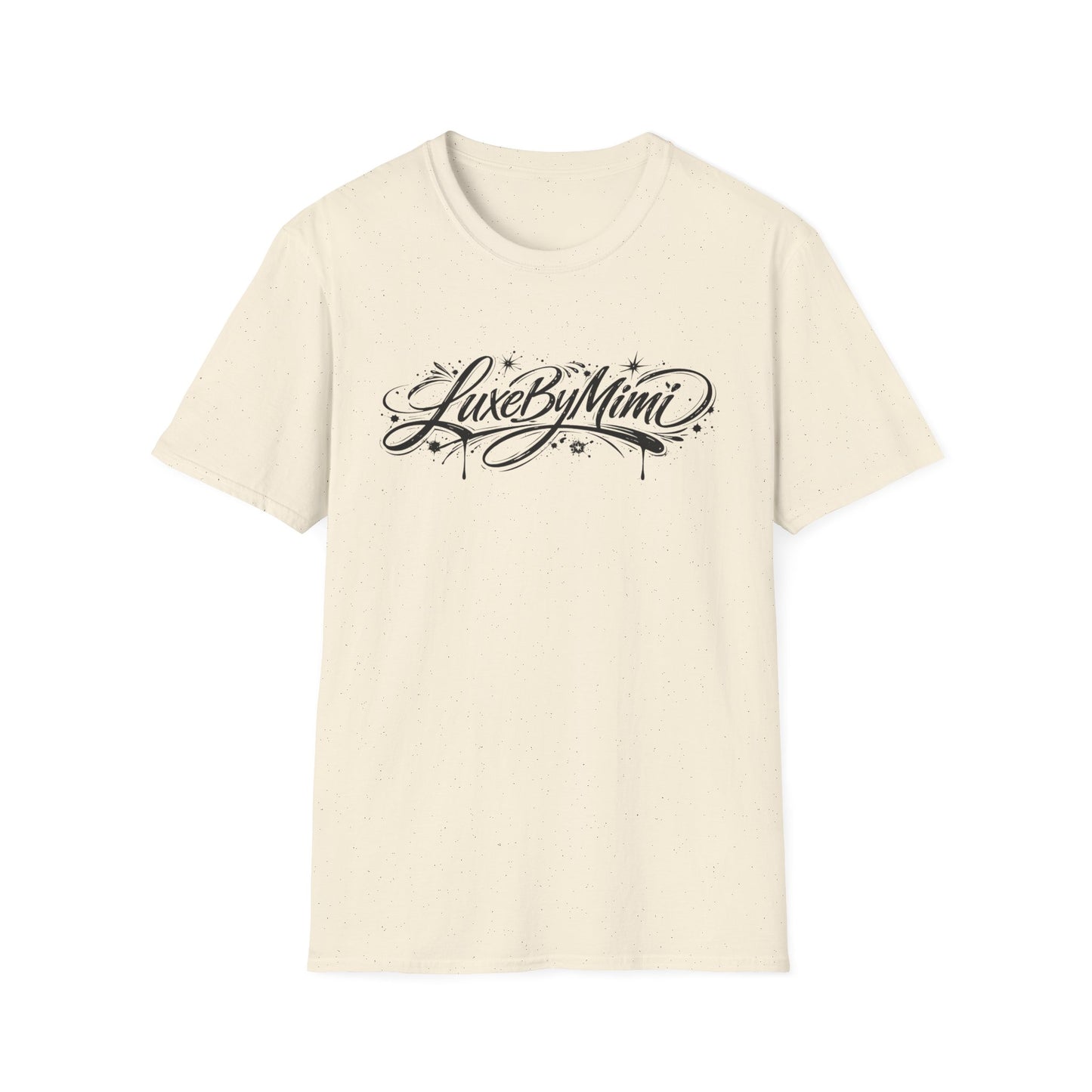 LuxeByMimi Script Tee — Elegant Calligraphy Logo T-Shirt