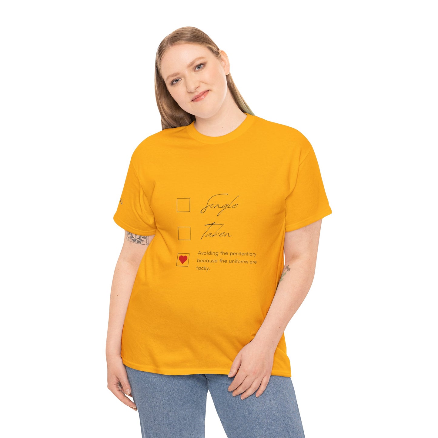 Single Taken Avoiding the Pen Play Where It's Safe T-Shirt Unisex Heavy 100% Cotton Tee