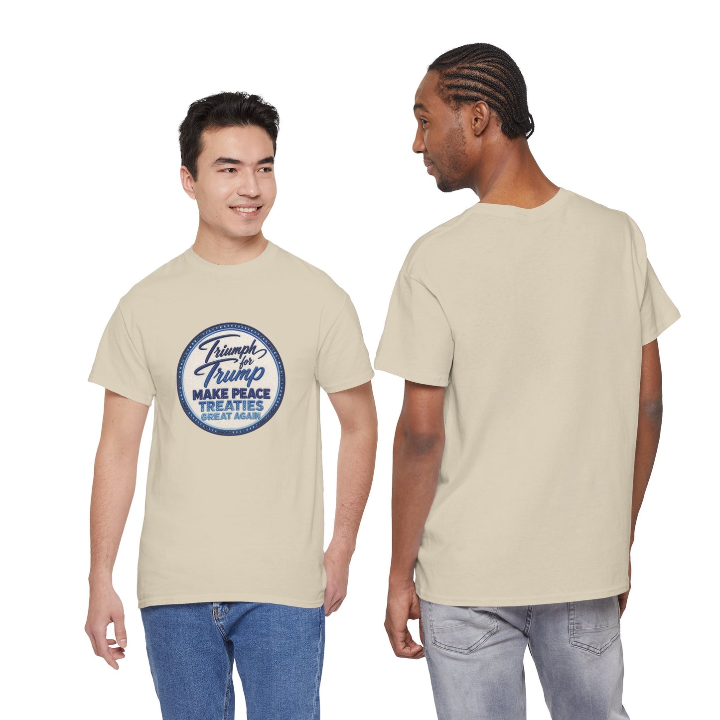 "Make Peace Treaties Great Again" Embroidery Badge Pattern T-Shirt - MADE TO ORDER ✨ CUSTOMIZABLE WITHIN REASON
